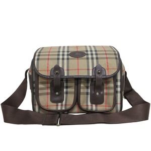 BURBERRY'S Nova Check Messenger Bag/Shoulder Bag, Beige, Women's